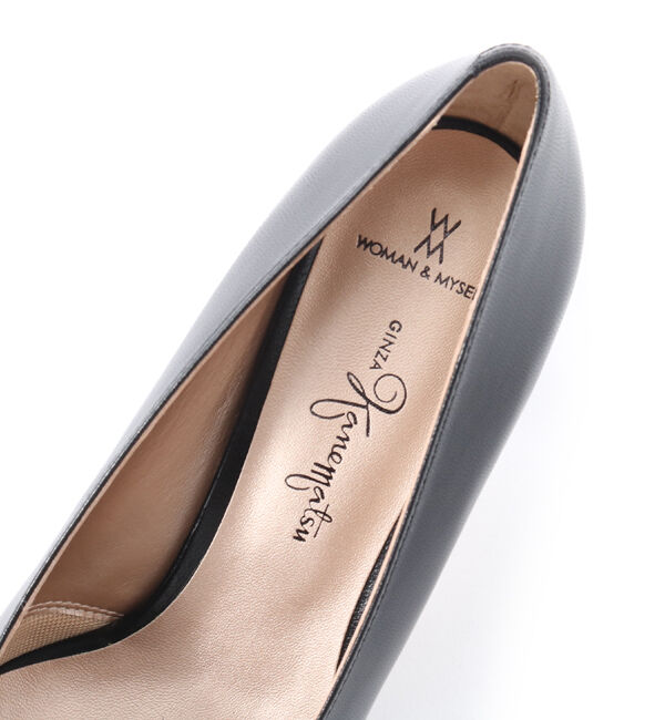 銀座かねまつ「RMMR1453BSKID  【ベーシック】【本革】ブラックパンプス【オケージョン対応】」|パンプス|