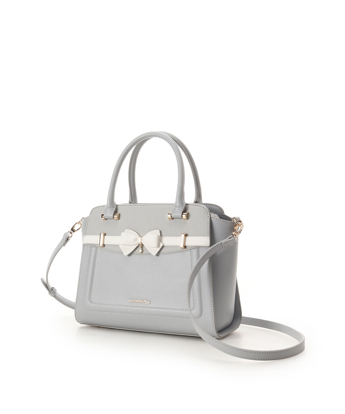 Samantha Vega「バイカラーアクセントリボンハンドバッグ」|ハンドバッグ|