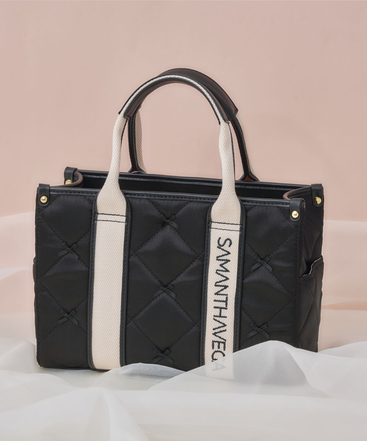 Samantha Vega「ロゴテープリボン　ハンドバッグ」|ハンドバッグ|