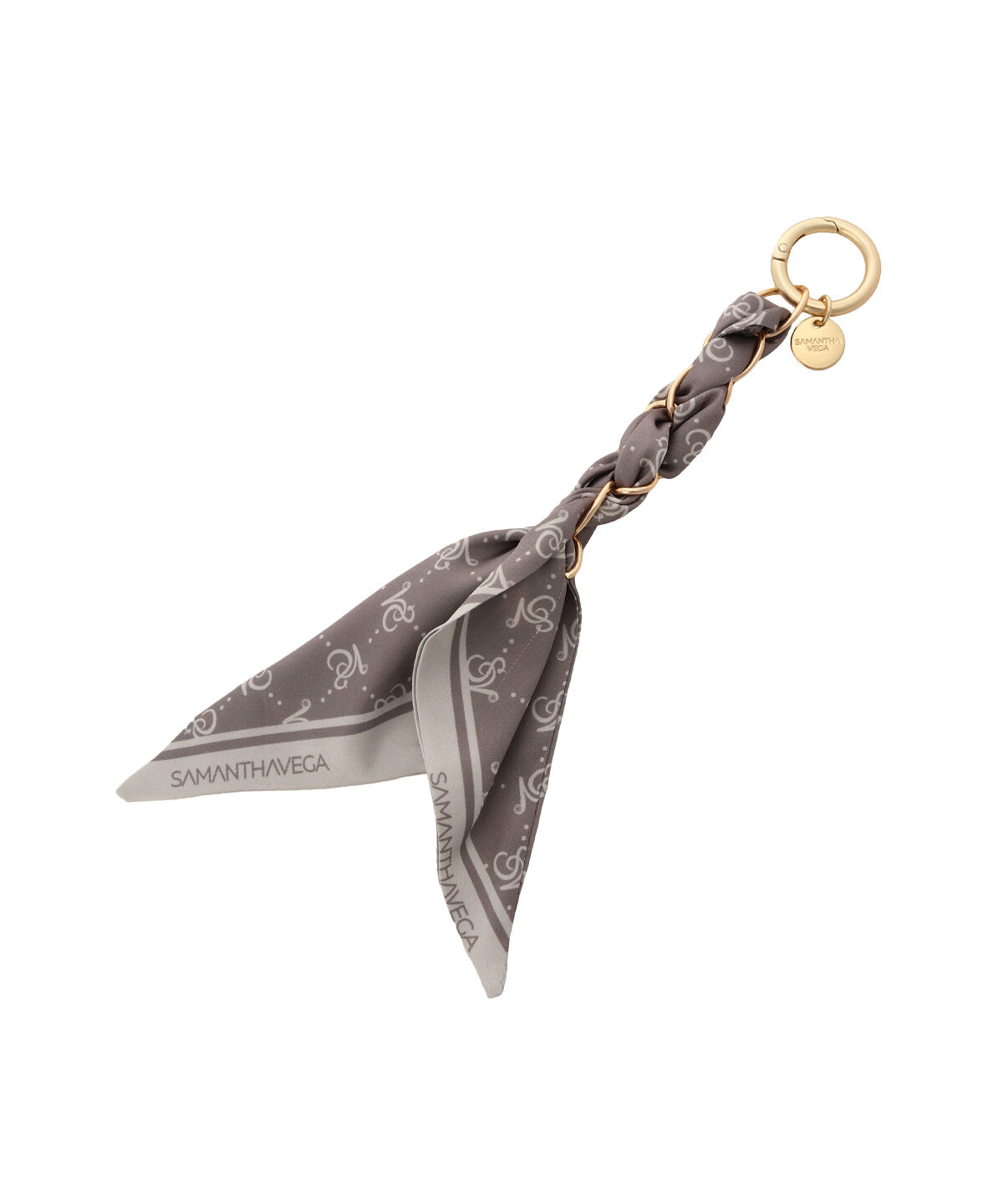 Samantha Vega「モノグラムスカーフチャーム」|チャーム・キーホルダー|グレージュ