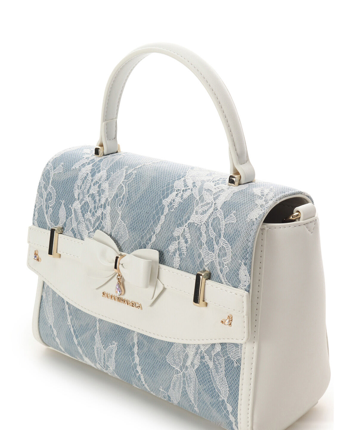 Samantha Vega「デニム調アクセントリボンショルダーバッグ」|ショルダー・メッセンジャー|