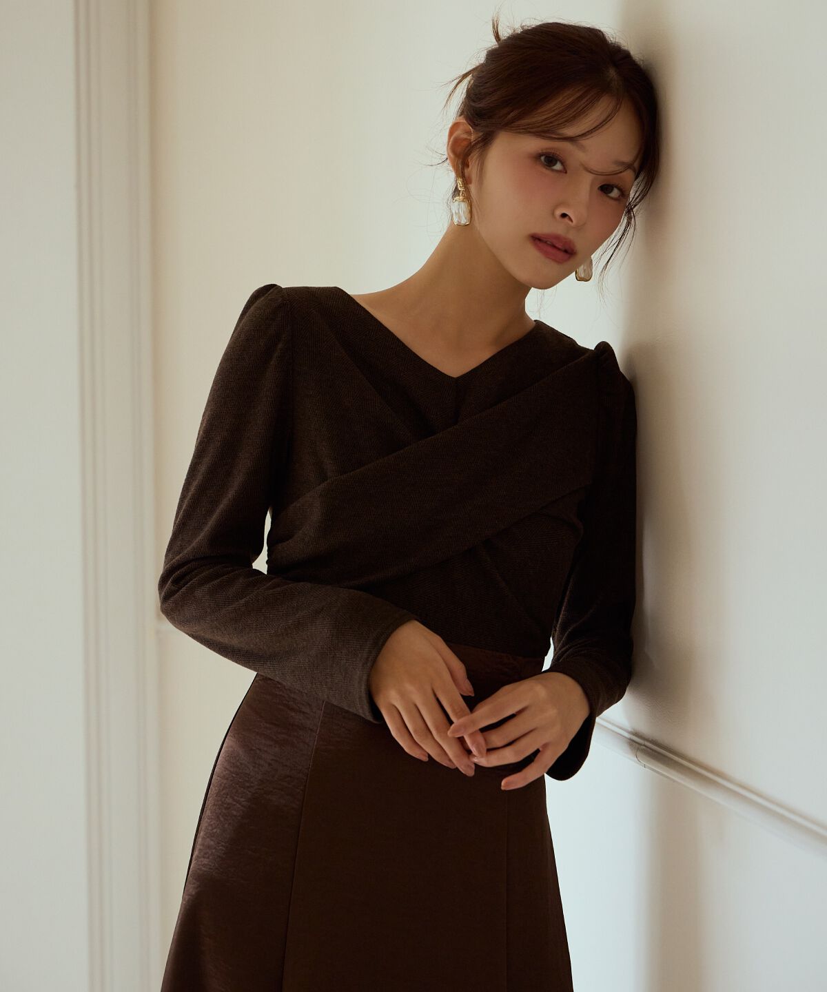 アンドクチュール「サテンドッキングワンピース」|ワンピース|