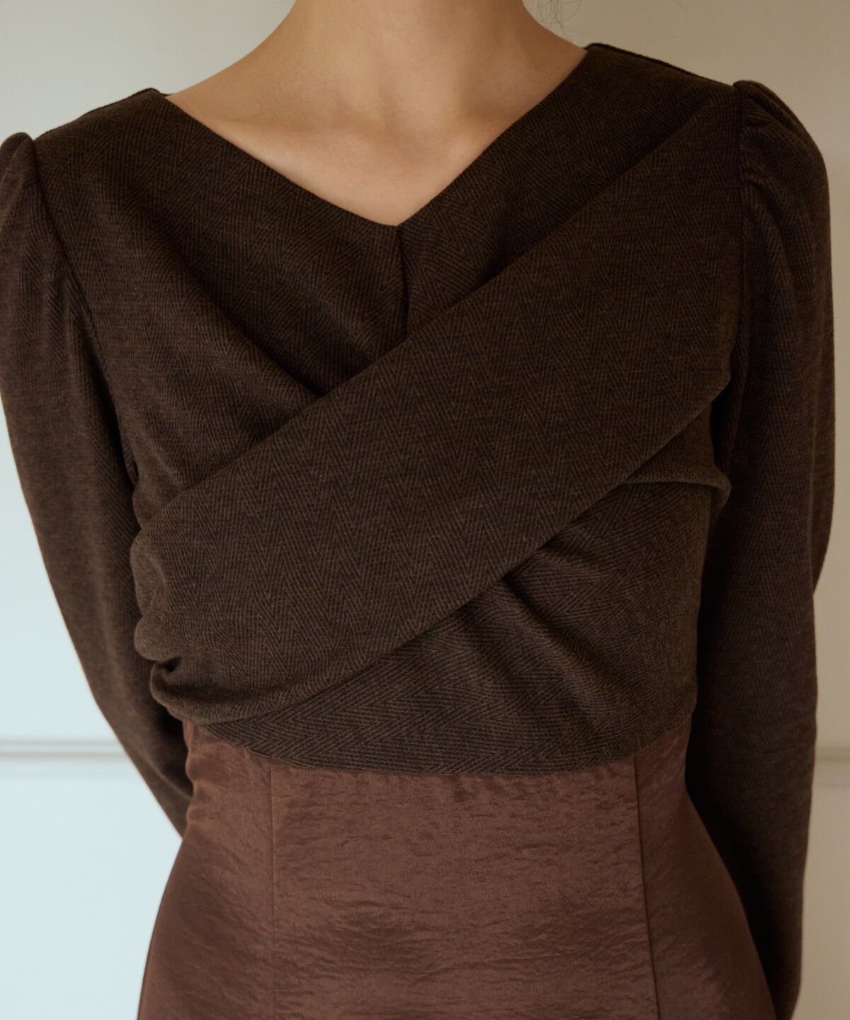 アンドクチュール「サテンドッキングワンピース」|ワンピース|