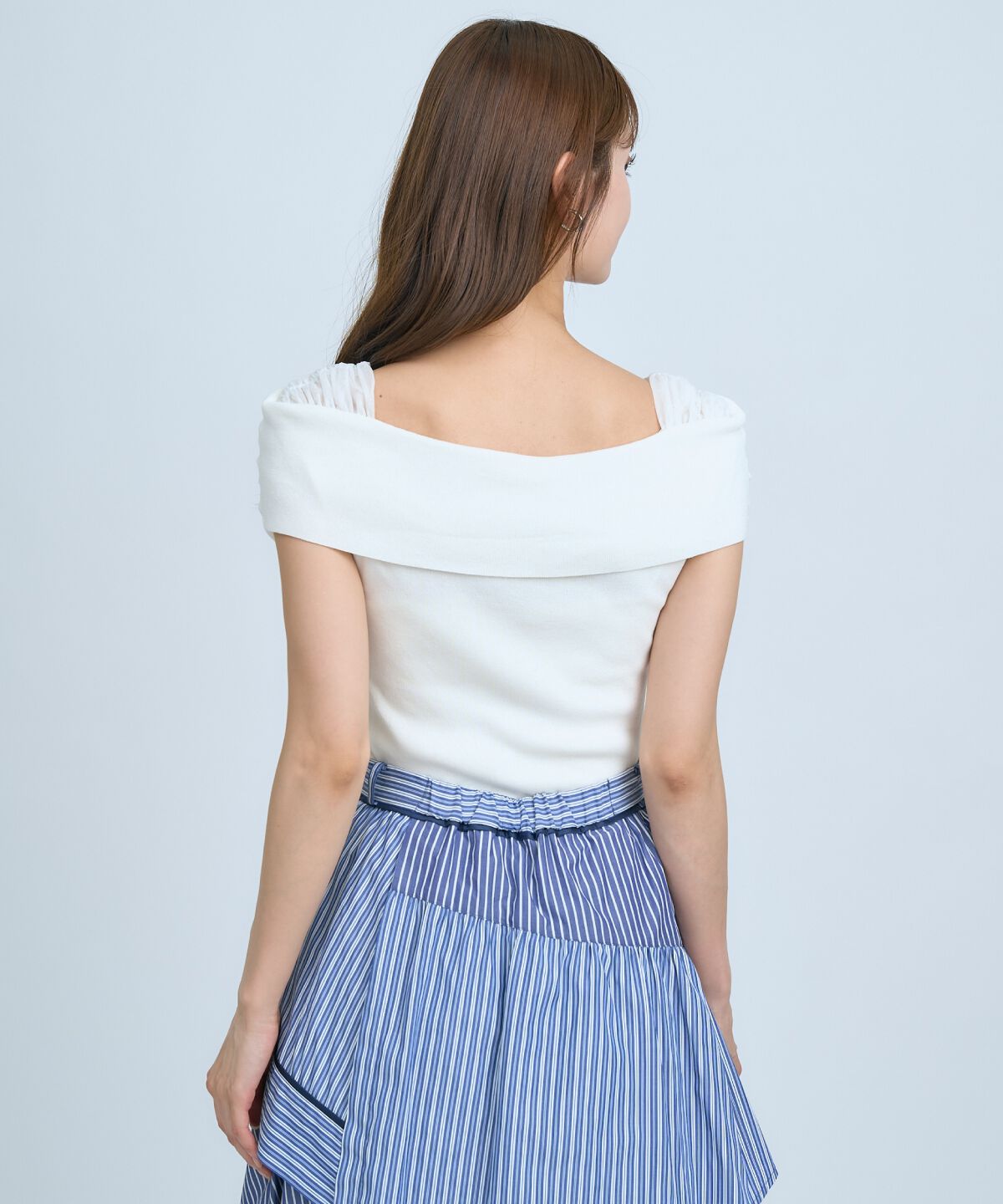 アンドクチュール「クロスネックオフショルニットプルオーバー」|ニット・セーター|