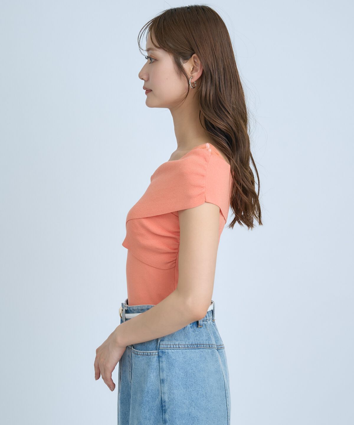 アンドクチュール「クロスネックオフショルニットプルオーバー」|ニット・セーター|