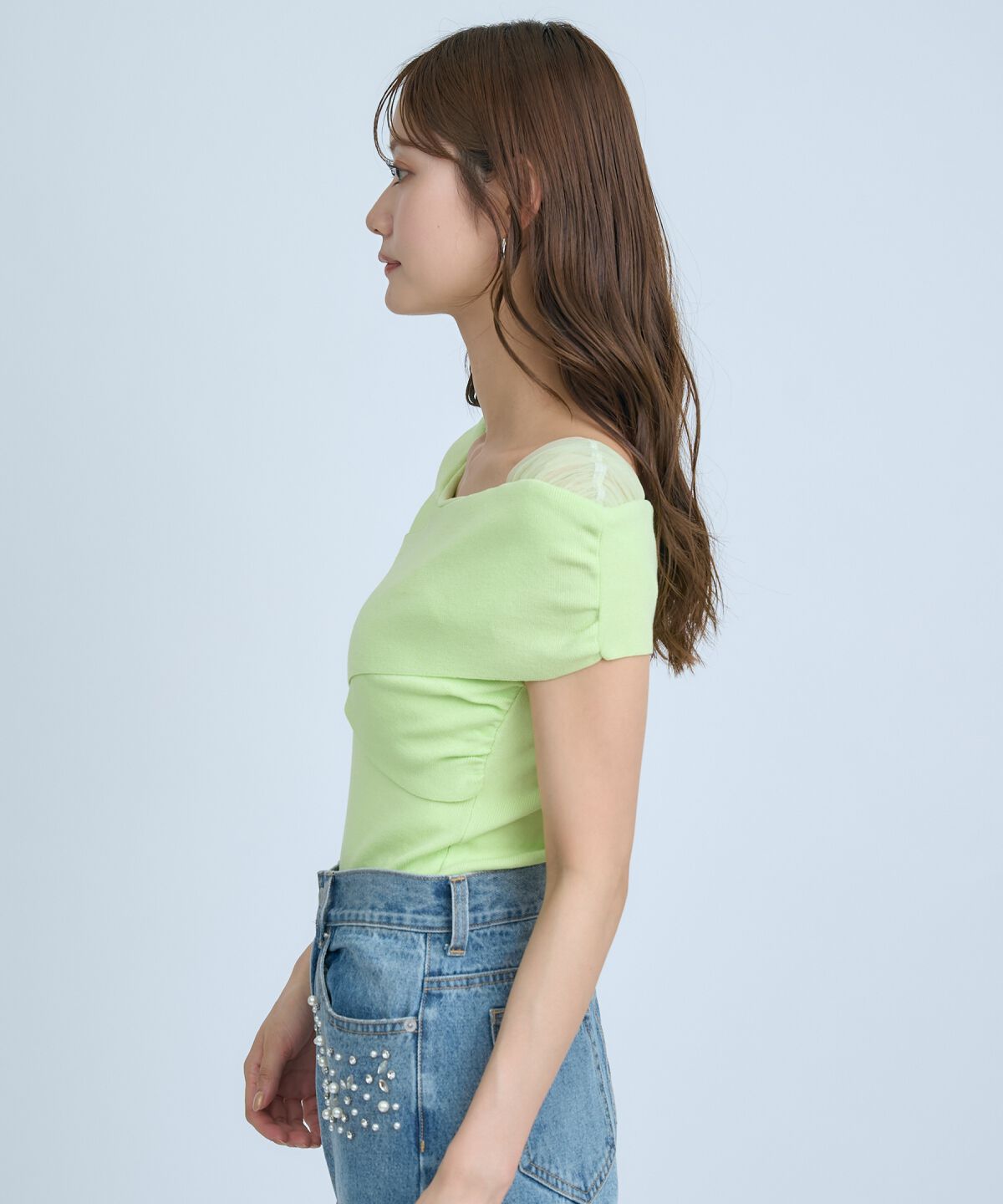 アンドクチュール「クロスネックオフショルニットプルオーバー」|ニット・セーター|