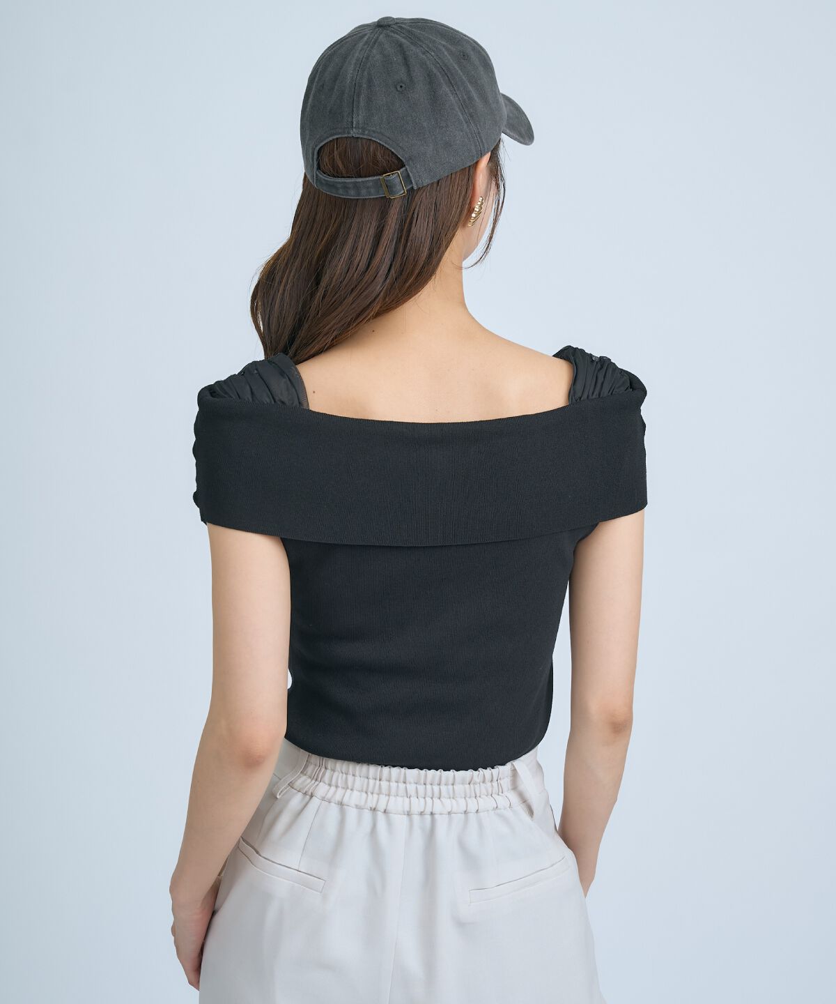 アンドクチュール「クロスネックオフショルニットプルオーバー」|ニット・セーター|