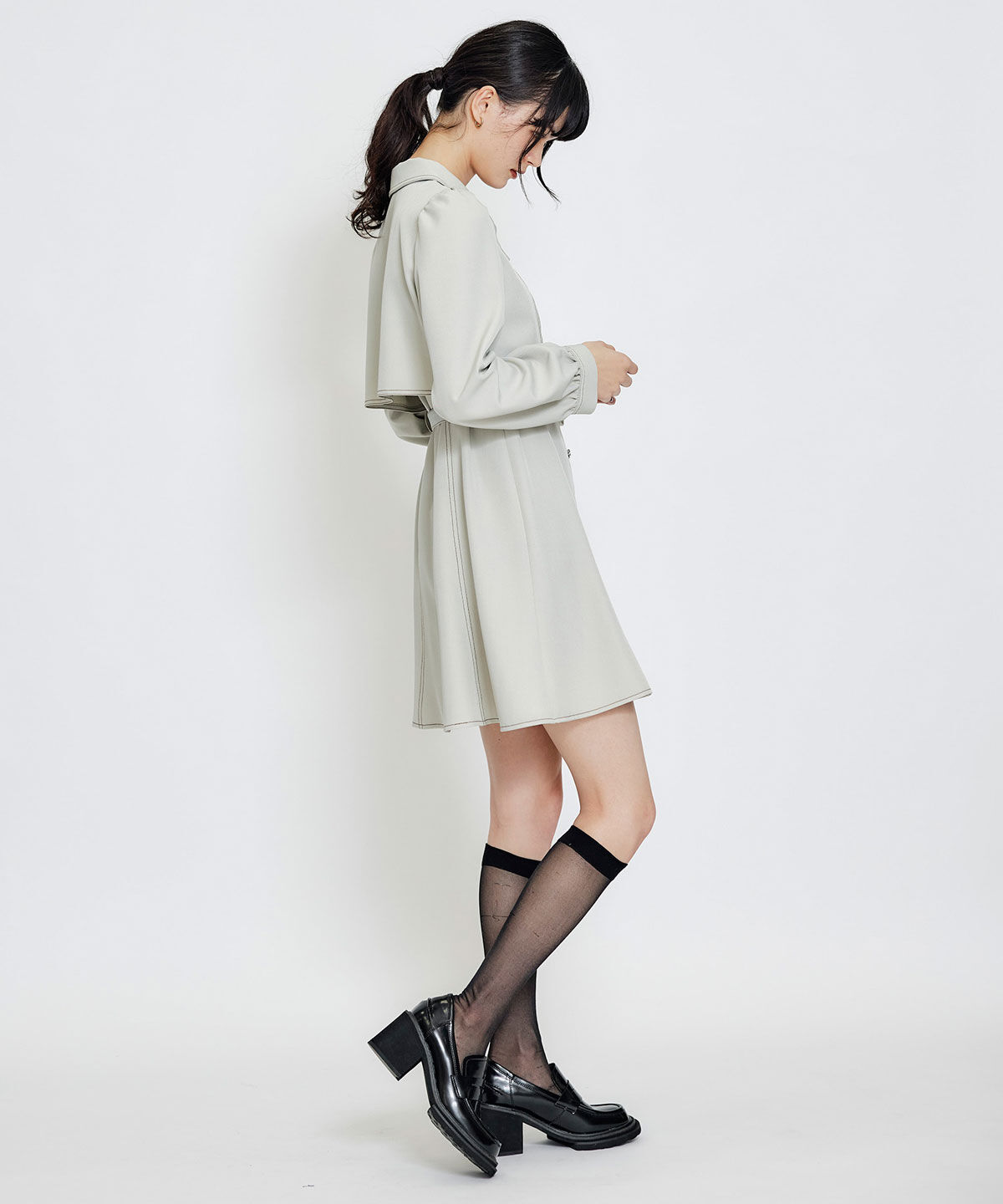 REDYAZEL「レザーライクチャンキーヒールローファー」|パンプス|