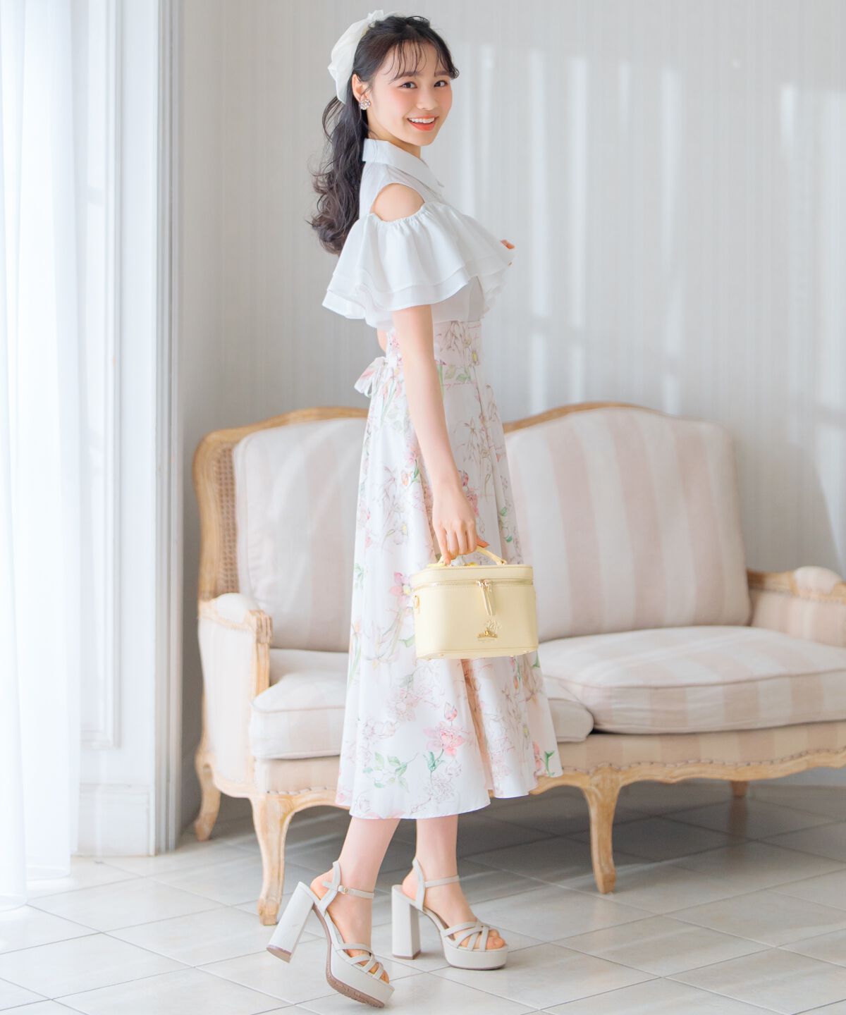 WILLSELECTION「ボタニカルフラワータックフレアスカート」|フレア|