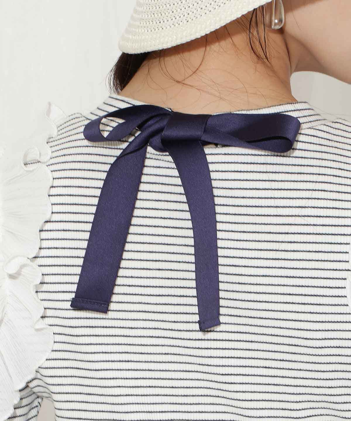 WILLSELECTION「バックリボンプリーツフリルカットソー」|Tシャツ・カットソー|