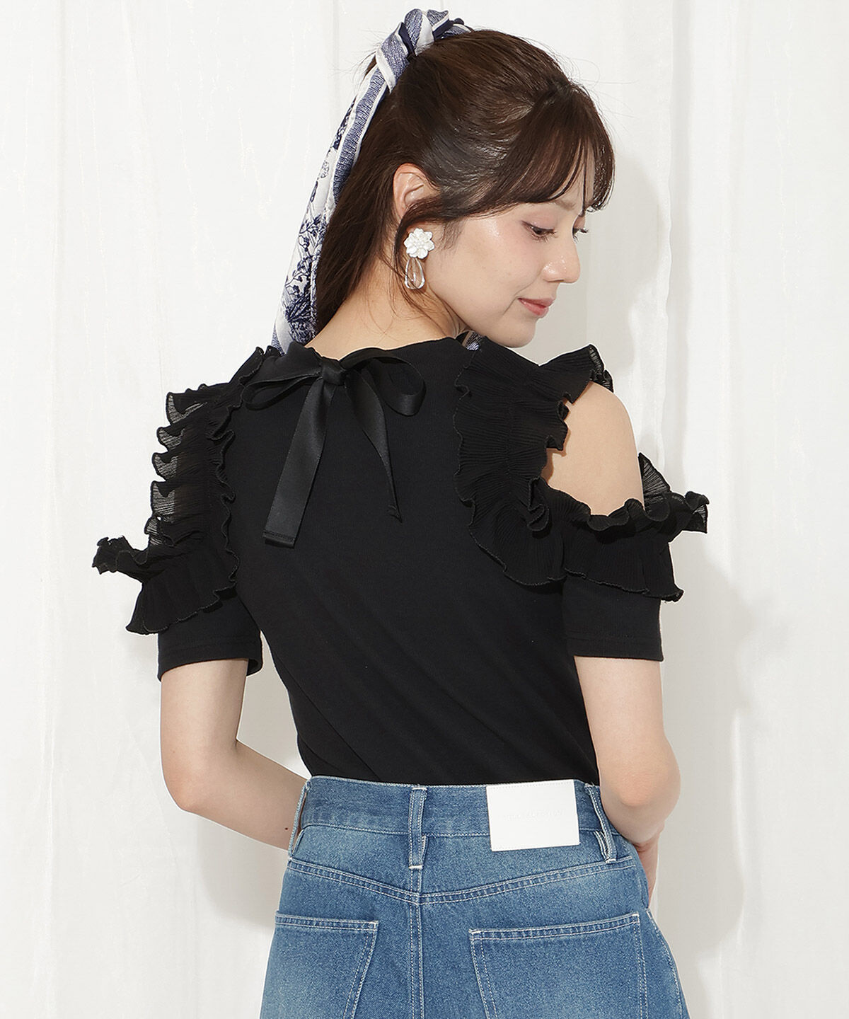 WILLSELECTION「バックリボンプリーツフリルカットソー」|Tシャツ・カットソー|