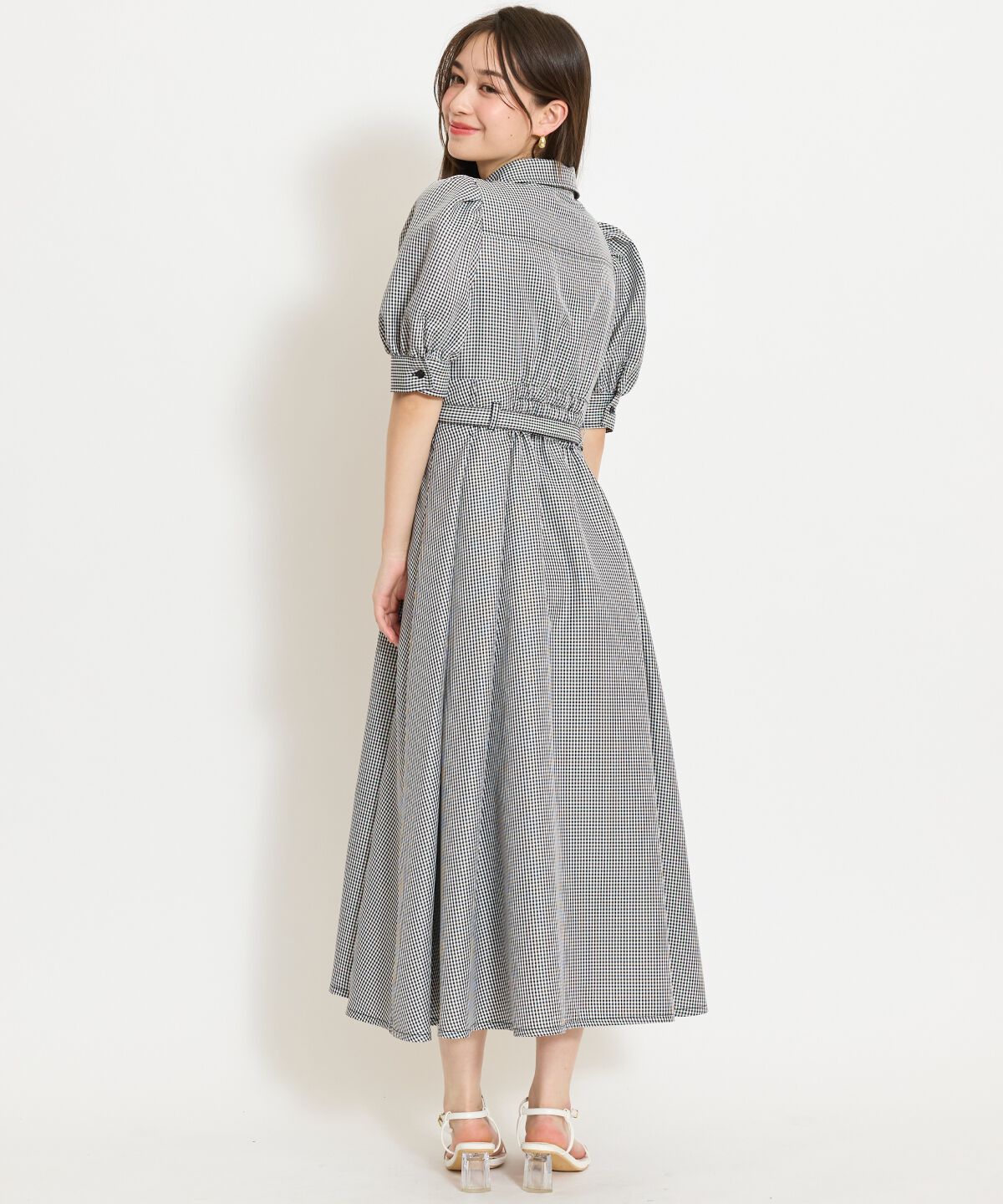 WILLSELECTION「ベルト付きタックスリーブフレアワンピース」|ワンピース|