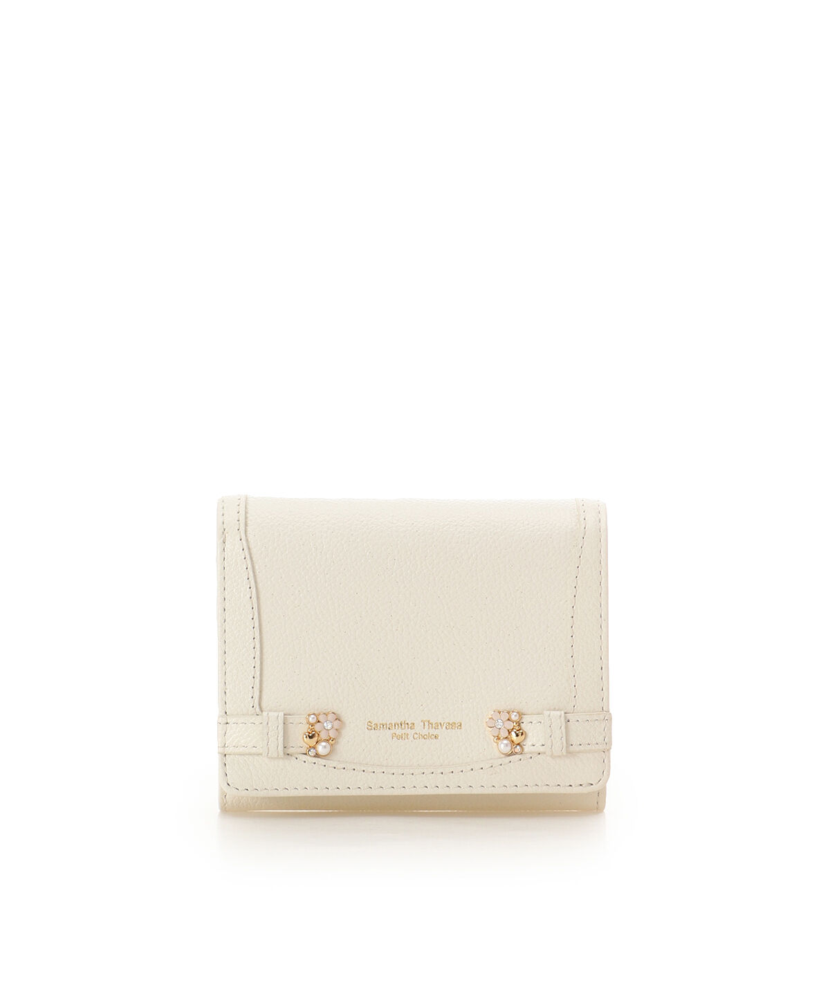 Samantha Thavasa Petit Choice「サイドブローチ 折財布」|財布|オフホワイト