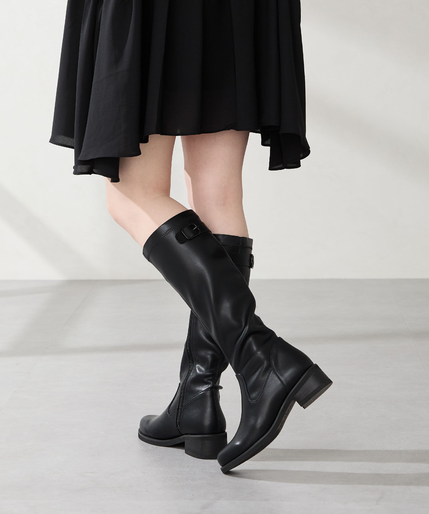 ORiental TRaffic「ピタ心地 ストレッチ ロングブーツ /51502」|ロングブーツ|BLACK