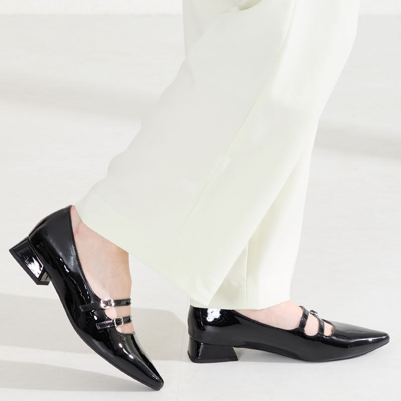 ORiental TRaffic「●2026春夏新作●ダブルストラップポインテッドトゥパンプス/61118」|パンプス|