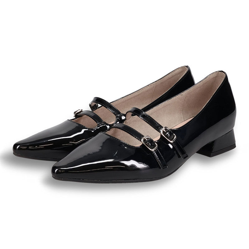 ORiental TRaffic「●2026春夏新作●ダブルストラップポインテッドトゥパンプス/61118」|パンプス|