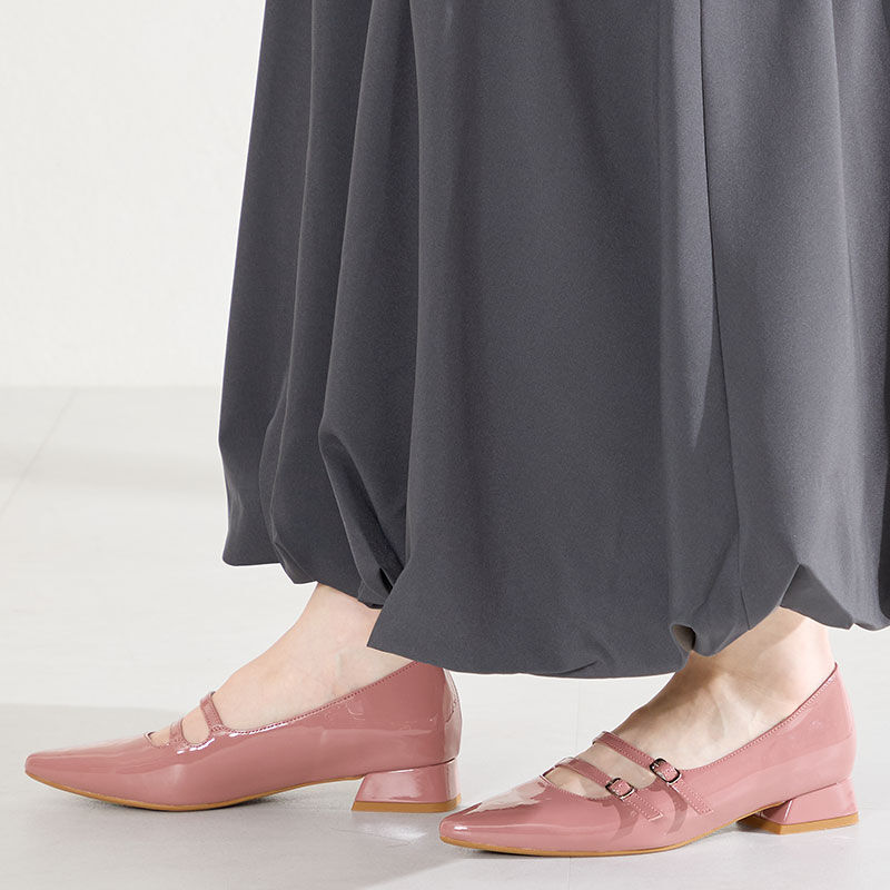 ORiental TRaffic「●2026春夏新作●ダブルストラップポインテッドトゥパンプス/61118」|パンプス|PINK