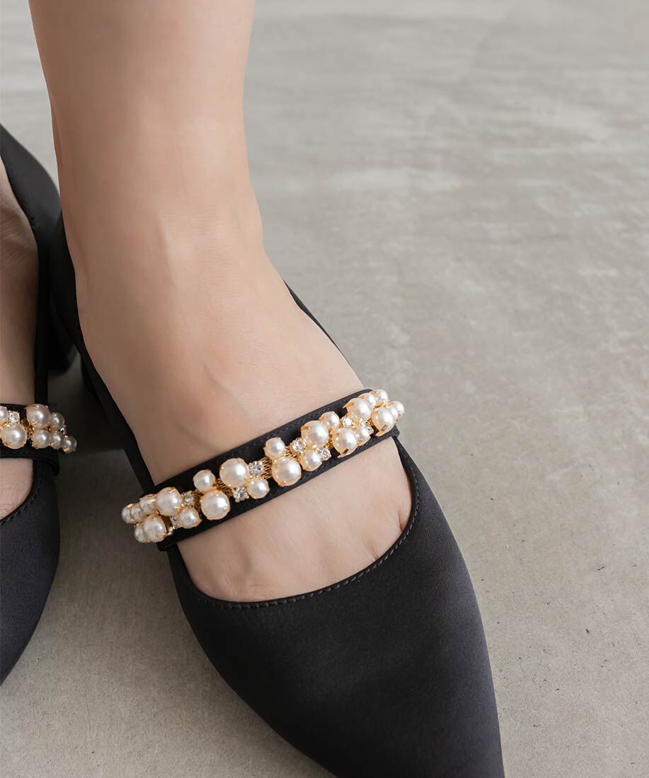  「パールビジューシューズバンド」|パンプス|