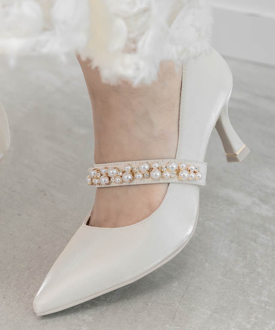  「パールビジューシューズバンド」|パンプス|