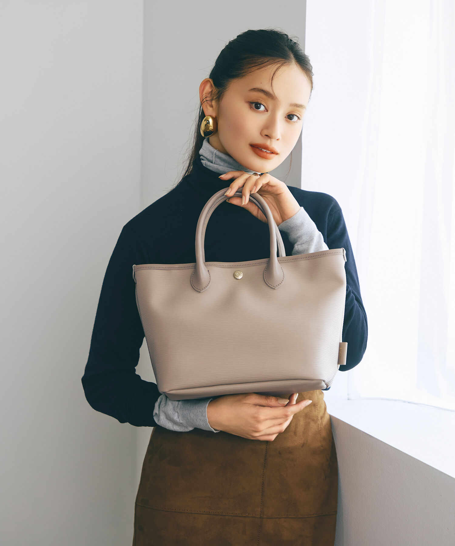 TOPKAPI BREATH「【Breath TOPKAPI】RIPPLE リプル レザーハンドル ミニ トートバッグ」|トートバッグ|