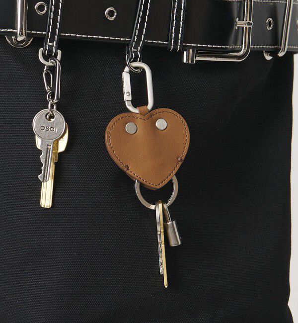 OSOI「【別注】＜OSOI＞ハートフラット キーリング」|チャーム・キーホルダー|MD.BROWN