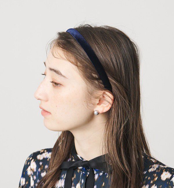 UNITED ARROWS「プレーン ヘッドバンド 14M」|カチューシャ|NAVY