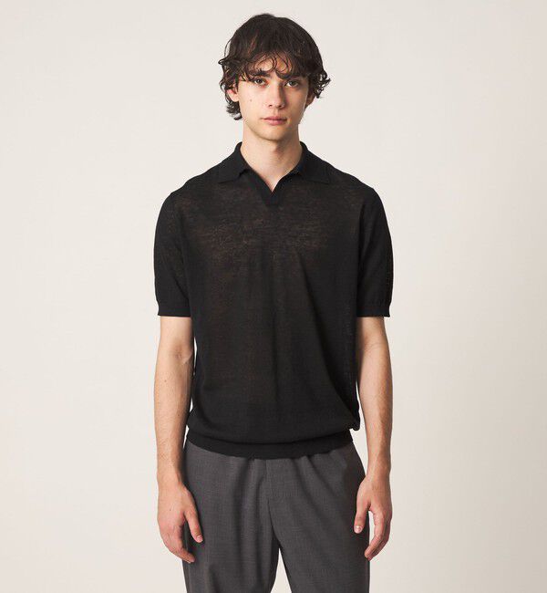 UNITED ARROWS「リネン/コットン スキッパー ポロシャツ」|ポロシャツ|