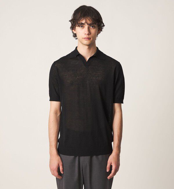 UNITED ARROWS「リネン/コットン スキッパー ポロシャツ」|ポロシャツ|