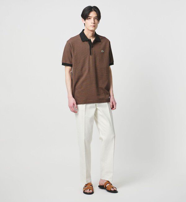 UNITED ARROWS「【別注】＜LACOSTE＞ボーダー スキッパー ポロシャツ」|ポロシャツ|
