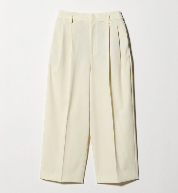 UNITED ARROWS「タック テーパード クロップド パンツ」|チノ|