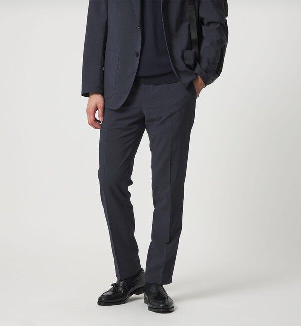 UNITED ARROWS「ポリエステル T＆T ノープリーツ パンツ UA COZY ウォッシャブル ヨコストレッチ」|スラックス|