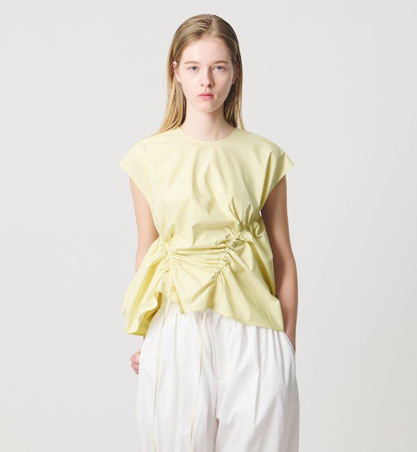 AEWEN MATOPH「＜AEWEN MATOPH＞イレギュラーギャザーブラウス ウォッシャブル」|シャツ・ブラウス|YELLOW