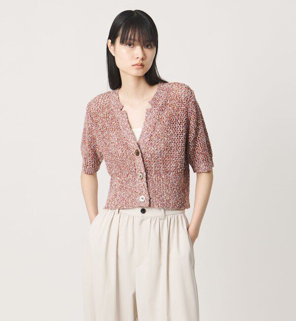 AEWEN MATOPH「＜AEWEN MATOPH＞ミックスヤーン ショートスリーブ カーディガン」|カーディガン|