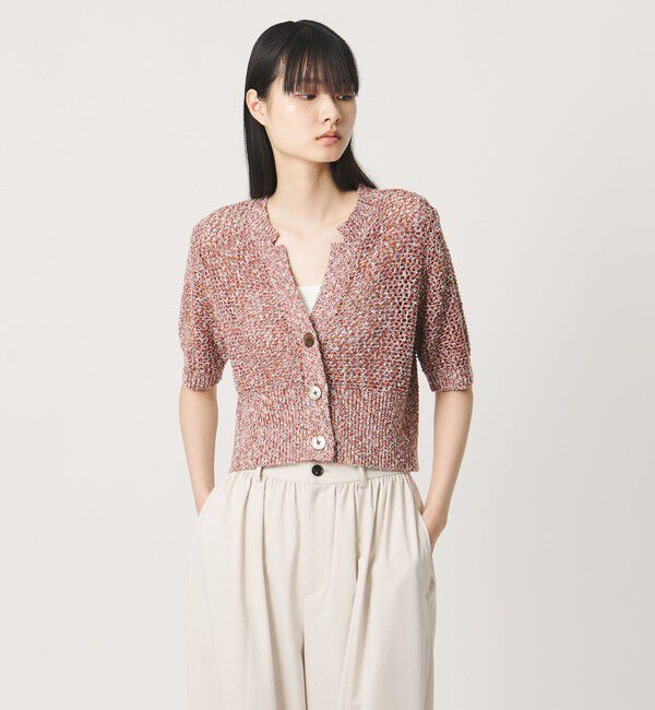 AEWEN MATOPH「＜AEWEN MATOPH＞ミックスヤーン ショートスリーブ カーディガン」|カーディガン|