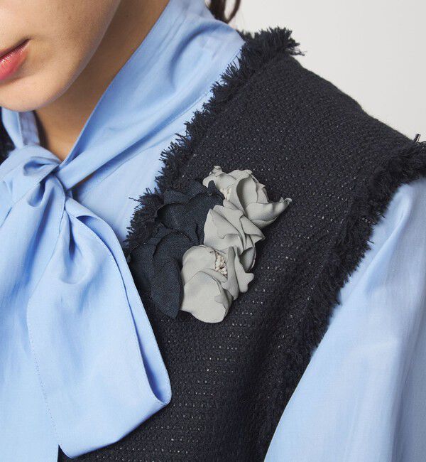 UNITED ARROWS green label relaxing「フラワー ミックスコサージュ」|ブローチ・コサージュ|DK.GRAY