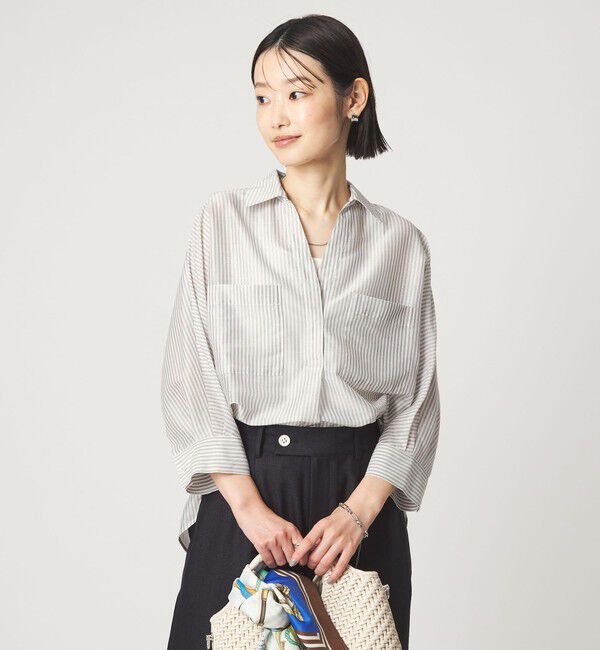 UNITED ARROWS green label relaxing「カールマイヤー スキッパー ポケット シャツ マシンウォッシャブル 通気性」|シャツ・ブラウス|