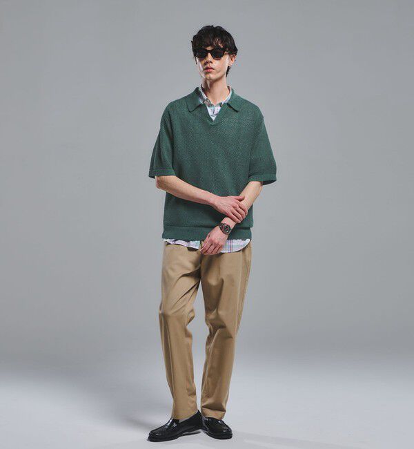 UNITED ARROWS green label relaxing「コットン ナイロン メッシュ スキッパー 半袖 ポロシャツ」|ポロシャツ|
