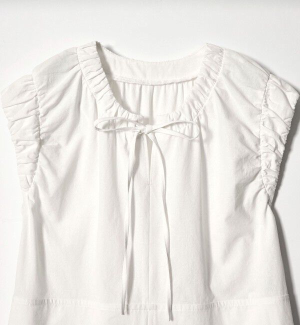 EMMEL REFINES「＜EMMEL REFINES＞EM ギャザースリーブ キリカエ ミニワンピース」|ワンピース|