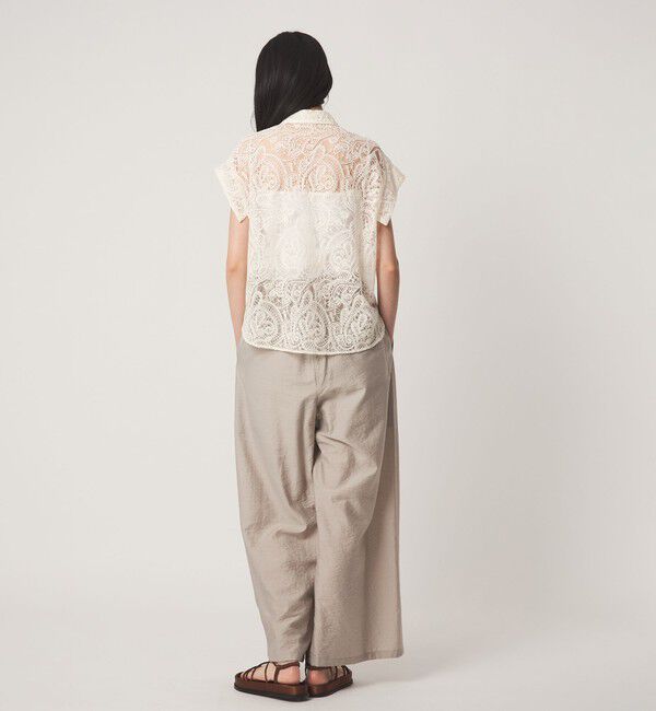 EMMEL REFINES「＜EMMEL REFINES＞EM ペイズリーレース ノースリーブ ブラウス」|シャツ・ブラウス|