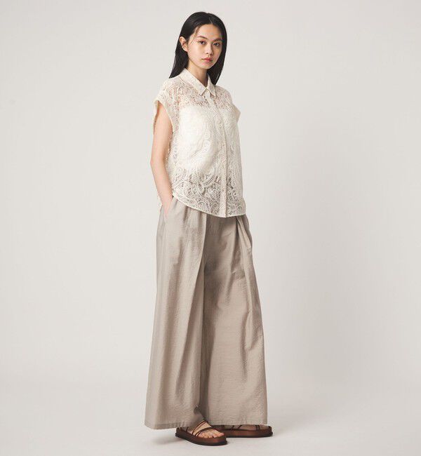 EMMEL REFINES「＜EMMEL REFINES＞EM ペイズリーレース ノースリーブ ブラウス」|シャツ・ブラウス|