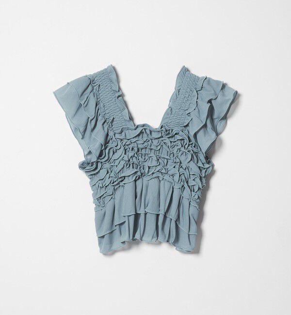 EMMEL REFINES「＜EMMEL REFINES＞EM フリルカット ビスチェ」|Tシャツ・カットソー|LT.BLUE