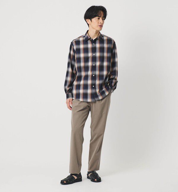 BEAUTY&YOUTH UNITED ARROWS「尾州 TW オンブレ チェック レギュラー シャツ GRANDE TAPERD型 ウォッシャブル MADE IN JAPAN」|シャツ・ブラウス|