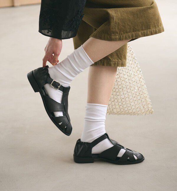 BEAUTY&YOUTH UNITED ARROWS「ギャザー グルカサンダル」|サンダル|BLACK