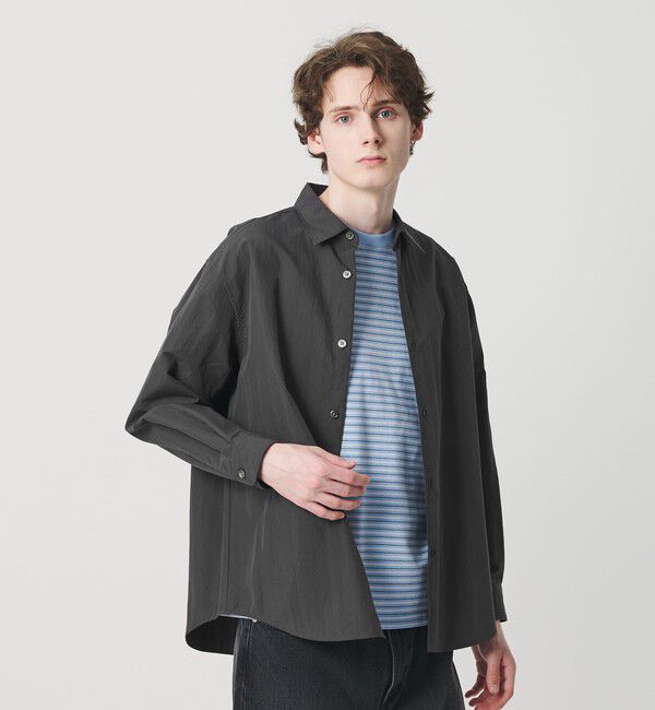 BEAUTY&YOUTH UNITED ARROWS「FLFY コットンナイロン グランデテーパード シャツ GRANDE TAPERD型 」|シャツ・ブラウス|DK.GRAY