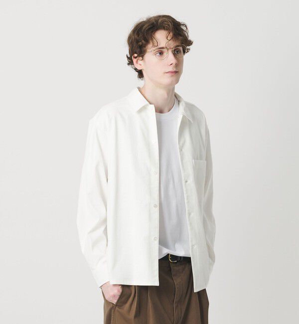 BEAUTY&YOUTH UNITED ARROWS「TC リネン キャンプカラー グランデ シャツ GRANDE型」|シャツ・ブラウス|WHITE