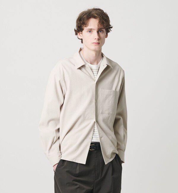 BEAUTY&YOUTH UNITED ARROWS「TC リネン キャンプカラー グランデ シャツ GRANDE型」|シャツ・ブラウス|