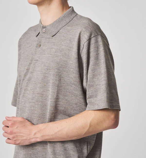 STEVEN ALAN「＜Steven Alan＞ 14G ラミー 2B ショートスリーブ ポロシャツ」|ニット・セーター|
