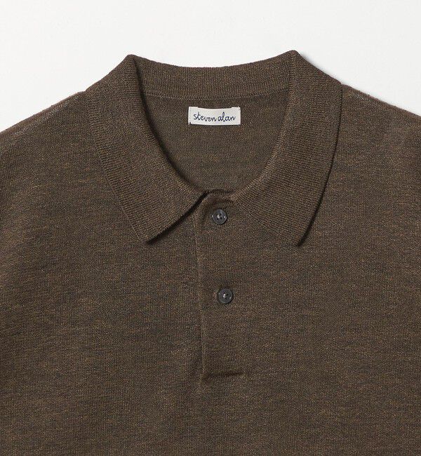 STEVEN ALAN「＜Steven Alan＞ 14G ラミー 2B ショートスリーブ ポロシャツ」|ニット・セーター|