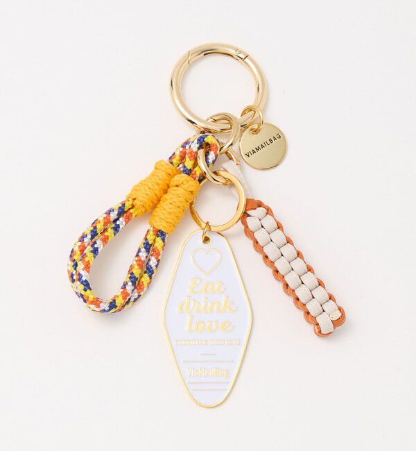 BEAUTY&YOUTH UNITED ARROWS「＜VIAMAILBAG＞プレート ロゴ チャーム」|キーケース|WHITE