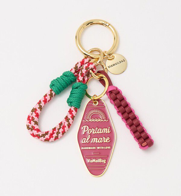 BEAUTY&YOUTH UNITED ARROWS「＜VIAMAILBAG＞プレート ロゴ チャーム」|キーケース|PINK